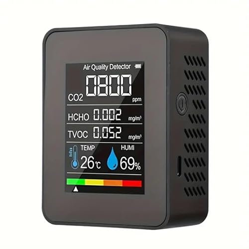 Moniteur de qualité de l'air intérieur, détecteur de CO2 portable professionnel TVOC HCHO, testeur de qualité de l'air pour bureau, école, voiture