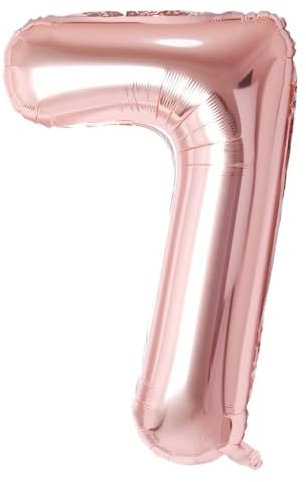 Vthoviwa 32 Zoll Luftballon Zahlen 7 Rosegolden, Luftballon 7. Geburtstag Foil Ballon, 0123456789,10-19,20-25,30,40,50,60,70,80,90, Folienballon 7 Party Dekoration