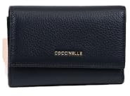Coccinelle Metallic Soft Geldbörse für Damen, Midnight Blue, Taglia Unica