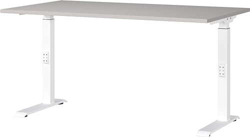 Germania Schreibtisch 7904-617, in Kaschmir/Weiß, me. höheneinst., 140 x 91 x 80 cm (BxHxT)