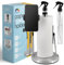 3 in 1 Paper Towel Holder with Spray Bottle, Kitchen Towel Holder with Phone Holder, Paper Towel Holder Countertop, Black Paper Towel Holer