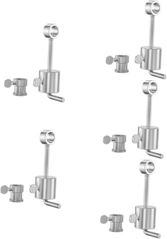 Happyyami 5sets Stainless Steel Rotisserie Balance Weight for Bbq Grill Chicken Leg Rack Rotisserie Spit Rod Stopper Grill Rack Spit Balance Weight Accessory