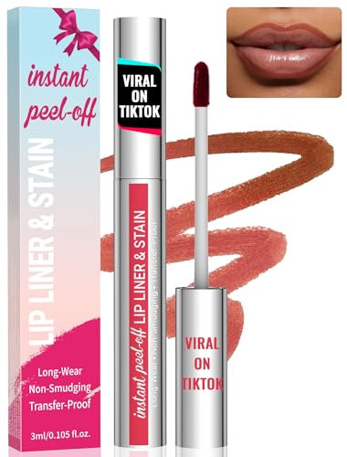 iMethod Lip Stain – Lipliner, Langanhaltender Lip Stain zum Abziehen, Lippenstift, Natürlicher Lippenkonturenstift, Lippenfleck Langanhaltende, Wasserfeste Lippentönung, Lip Stain Farbe, Cocoa