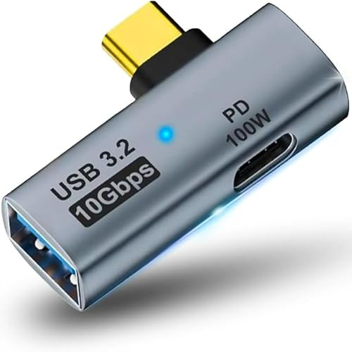 DUOBAGMA 2 IN 1 USB C auf USB 3.2 OTG Adapter mit PD 100W Aufladung, 10Gbps USB OTG Adapter,für Laptop/Tablet/Telefon, Kamera, U Disk, Tastatur, Maus anzuschließen