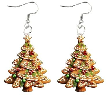 Weihnachtsohrringe für Frauen, niedlich, bunt, Acryl, Weihnachtsmann, Mann, baumelnd, Urlaub, Ohrringe, Dekoration, Weihnachtsschmuck, Türklopfer, Ohrringe für Frauen, Einheitsgröße, Acryl, Kein