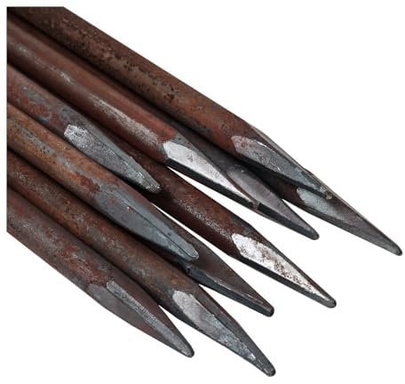 Dönges Schnureisen 10 Stück Ø 16mm x 1000mm I Schnurpfahl für Garten- und Landschaftsbau I gefertigt aus europäischem Stahl | verwendbar als Bodenanker für Mauerschnüre
