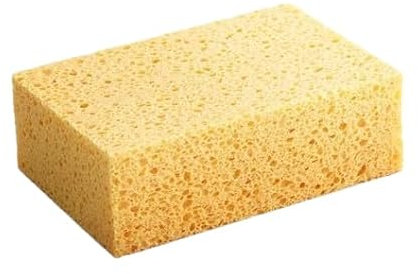 Nvzi 2 Stück Gelber vergrößerter Küchen- und Mikrowellenofen, Dampfgarer-Reinigung, spezieller saugfähiger Holzzellstoff, Baumwollschwamm, 15 x 10 x 5 cm