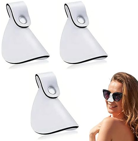 Hayaww 3 Pièces Protège-nez pour lunettes protection du nez soleil Protection du Nez pour La Protection Solaire Cache-nez pour lunettes lunettes de soleil protection nasales flexible Fabriquées (A)