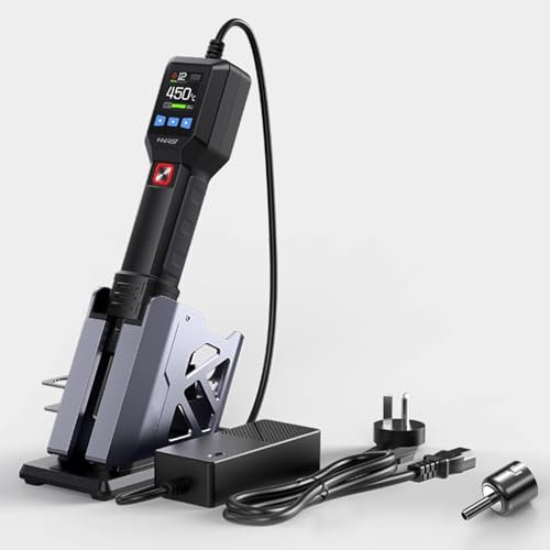THYXGS Mini Smart Soldering Heat Gun, Hot Air Small Desoldering Station, with LED Digital Display, 212-842°F Temperature, Air Volume 20-speed Adjustment, for DIY Welding and Repair