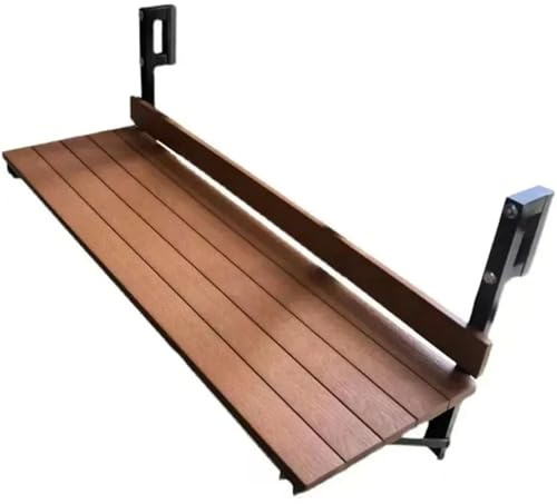 Balkontisch Klappbar Moderner einfacher Stehtisch aus Holz for den Außenbereich, Balkon-Hängetisch, Geländer, klappbarer Kleiner Beistelltisch