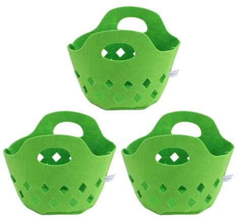 Fdit Premium Filz 3pcs Kleinkind Obstkorb, Multifunktionales Design Aufbewahrungskorb für kreatives Spielen, Vorschulspielzeug für Kinder