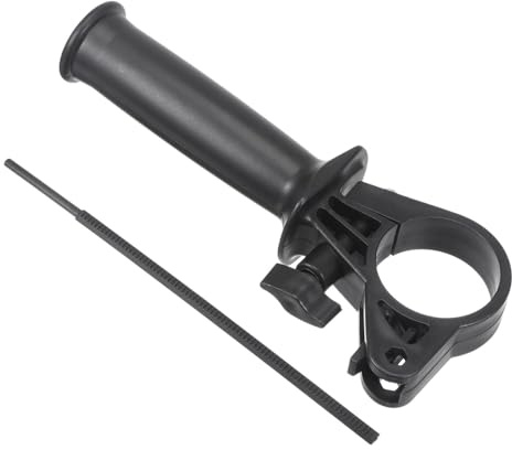 TA-VIGOR Adjustable Hammer Handle, Side Front Auxiliary Hammer Drill Handle Plastic, 41-44mm Clamping Range with Scale Depth Ruler - 1pcs