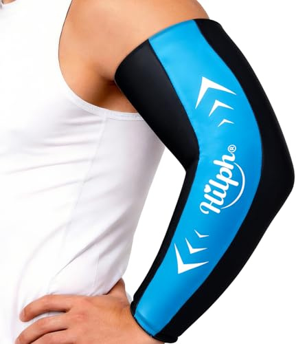 Hilph Full Arm Ice Pack Wrap for Pitchers, Extended-Length Elbow Ice Pack Sleeve for Tennis Elbow, Forarm, Golfers Arm, Shin Splints, Flexible Cold Pack for Athletes Throwing Recovery, L