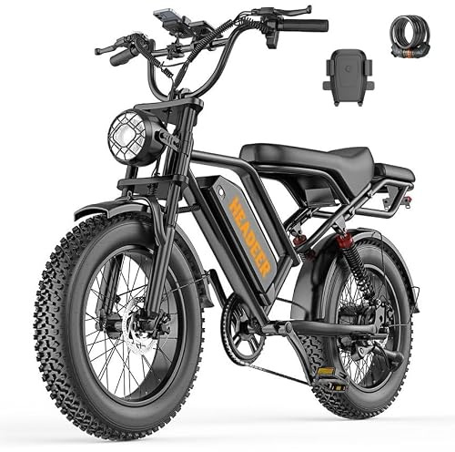 BK20 Elektrofahrrad für Erwachsene, 20 x 4,0 Zoll Breite Reifen | Abnehmbarer Akku 48V 20Ah, 60-100 km Reichweite, Doppelte Scheibenbremse, Vollfederung, 7 Gänge