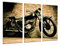 Cuadros Cámara - Wandbild - Weinlese-Schwarz-Motorrad, Harley Davidson, 97 x 62 cm, Holzdruck - XXL Format - Kunstdruck, ref.26712
