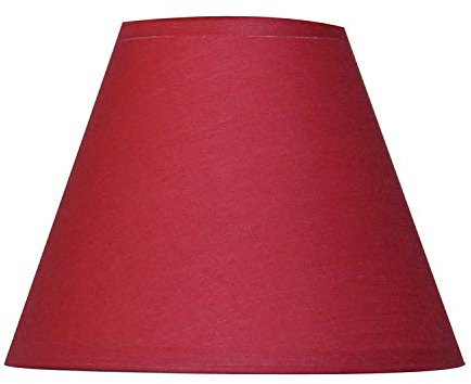 Delamaison Lampenschirm Empire, Baumwolle, Leinen, 14 cm, Rot