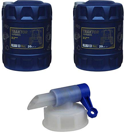 2x20L MANNOL Motoröl Traktor Superoil API CD 15W-40 Engine Oil inkl Auslaufhahn