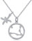 Qings wunderschöne Fische Anhänger Sterling Silber Halskette, Horoskop Sternbilder Sternzeichen Halskette, einzigartige minimalistische symbolisieren Sterne Halskette