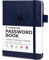 Clever Fox Password Book with alphabetical tabs. Internet Address Organizer Logbook. Small Pocket Password Keeper for Website Logins (Dark Blue)