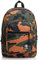 Invicta Rucksack aus nachhaltigem Stoff, Backpack mit Trinkflaschenfach, Laptopfach, Extra Platz - 38 LT - Unisex, für Schule, Sport und Freizeit, italienisches Design, grün/orange, JELEK FANTASY