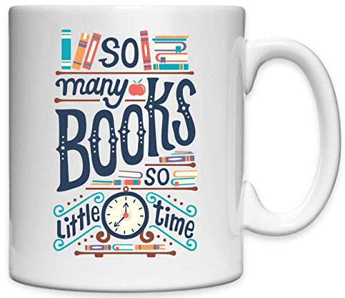 ATPRINTS So Many Books So Little Time Bedruckte Keramikbecher Tasse
