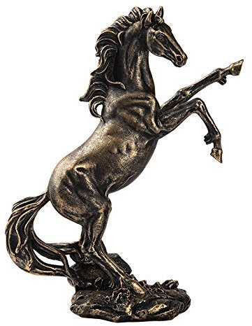 Vinbcorw Figur Pferd Harz Statue geflochtenes Pferd mit Bedeutung des Erfolgs Moderne Skulptur für Schreibtisch Dekor geeignet für Privatpersonen Gästezimmer Restaurant,Bronze