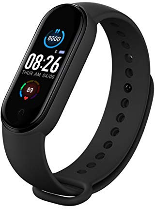 Damaila M5 Smart Sports Fitness Bracciale con cardiofrequenzimetro, IP67, impermeabile, pedometro per nuoto con funzione di monitoraggio GPS (maschio e femmina)