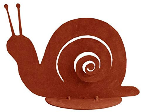 Rostalgie Edelrost Schnecke Sally 20 x 15 cm auf Bodenplatte Figur Gartendekoration