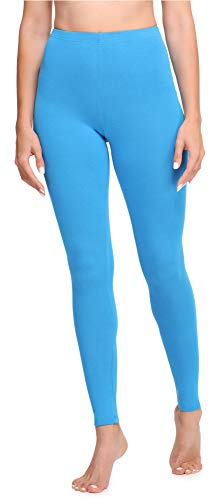 Ladeheid Damen Lange Leggings aus Viskose LA40-201(Blau, 42)