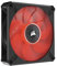 Corsair ML120 LED ELITE, 120mm PWM LED Fan AirGuide Technology, Magnetic Levitation Bearing, Up to 2,000 RPM, Eight Vibrant LEDs, Low Noise, High Airflow Single Pack - Red