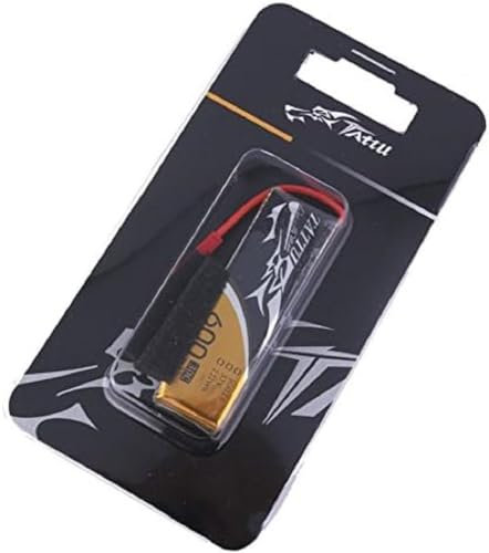 Tattu 600mAh 3.7V 30C 1S1P Lipo Pack Akku mit JST Stecker für Drohne RC Quadrocopter wie Blade SR120 / MQX / QX180 (1 Stück/Packung)