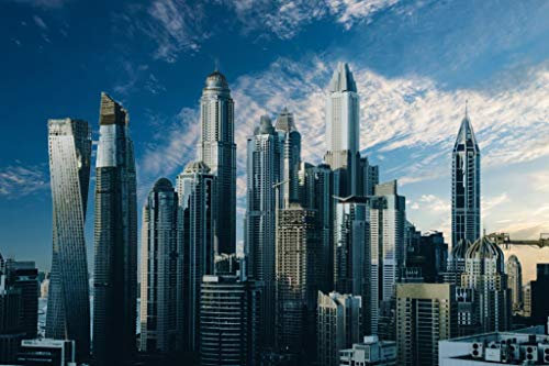 Fabulous Poster Plakat Blick auf Dubai Marina Riesengebäude Stadtlandschaft