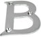 3 Inch Chrome Screw-On Letter B – Door Number for Wooden, uPVC or Composite Doors