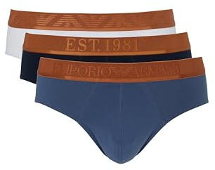 EMPORIO ARMANI Man Shiny Logoband Pack 3-Pack Brief White XL