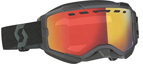 Scott Fury Snow Cross Schwarze Brille (Black/Grey,One Size)