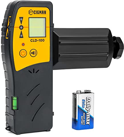 CIGMAN CLD-100 Ricevitore Laser per Livella Laser a Impulsi, Progettato per i Livella laser di CIGMAN, Campo di Lavoro Fino a 50M, Cicalino Regolabile