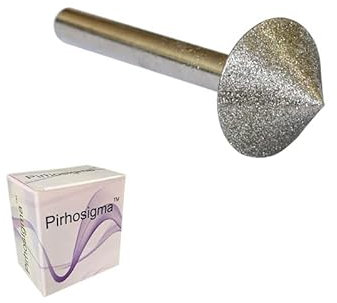 Pirhosigma Tapered Drill Bit Chamfer Cutter Countersink Diamond Grinding Hole Tool 20 mm Dia 90 Degree 8 mm Shank For Ceramic Glass Marble Wood