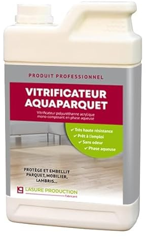 VITRIFICATEUR À PARQUET À L'EAU : AQUAPARQUET-Incolore-Mat-Bidon de 25 l