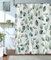 Hnmdmyi Duschvorhang Grüne Blätter 180x200, Salbei Grün Eukalyptus Blätter Duschvorhänge Aquarell Pflanze Botanisch Badewanne Vorhang Wasserdicht Polyester Stoff Waschbar Badevorhang mit Haken
