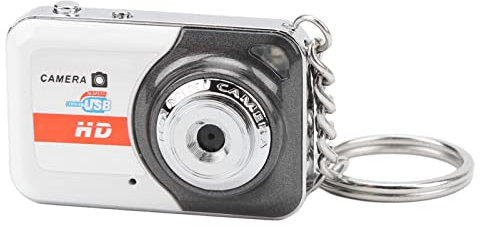 Winzige Daumen-Schlüsselanhänger-Kamera, DV-DVR-Camcorder Mit Bewegungserkennung, 32 GB Erweiterbarer Speicher (Silber Grau)