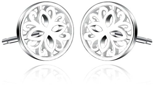 Bellitia Jewelry Damen Weiße Orchideen Ohrstecker Authentische 925 Sterling Silber Bauhinia Damenschmuck für Frauen, Hypoallergene Ohrringe