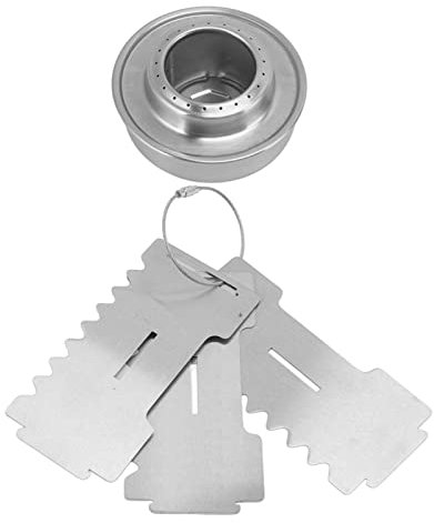 Mini Fornello da Campeggio Fornello da Zaino Portatile Mini Fornello da Campeggio Bruciatore Ad Alcool con Staffa Incrociata per Campeggio Escursionismo Zaino in Spalla BBQ (B)