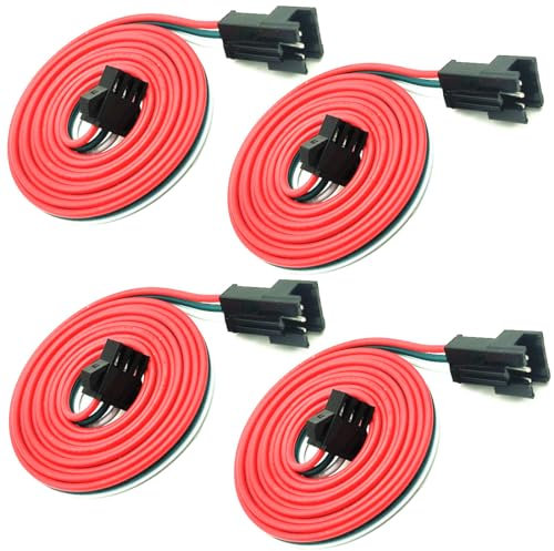 WZCJHZH 4pcs 1m 3Pin JST SM männliche weibliche LED Streifen Licht Stecker lötlose Kabel Anschlussdrähte, passend für WS2812B WS2811 SK6812 LED Controller Kabel