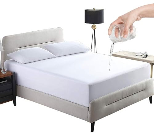 Widisun Wasserundurchlässiger Matratzen Schutz Weiß 140x200cm Atmungsaktive Matratzenbezug Wasserdichter Weiß Matratzenschoner Inkontinenzauflage Waschbar