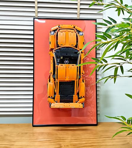 WETCEAOM Cadre d'affichage mural pour Lego Technic Porsche 911 GT3 RS 42056, Tableau d'affichage mural pour Lego les amateurs, taille : 75x45 cm