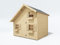 Belladoor Kinderspielhaus Tom aus 15 mm Naturbelassenem Holz mit zweiter Ebene und 4 Fenstern inkl. Fußboden 260 x 253 x 228 cm