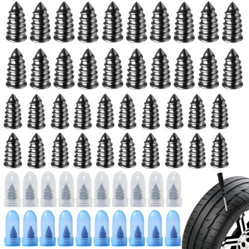 ZYNERY 60 Pcs Clous en Caoutchouc, Clous Pneus Voiture, Clous en Caoutchouc pour Réparation de Pneu sous Vide, Kit Crevaison Voiture, Kits Réparation Pneus pour Voitures, Motos et Vélos (30L+30S)