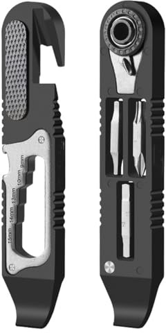 HOUSON Bicycle tire Lever, Multi-Tool Bicycle Repair Set, self-Adhesive Bicycle Patch Included, Multi-Function Tool for Bicycle Repair