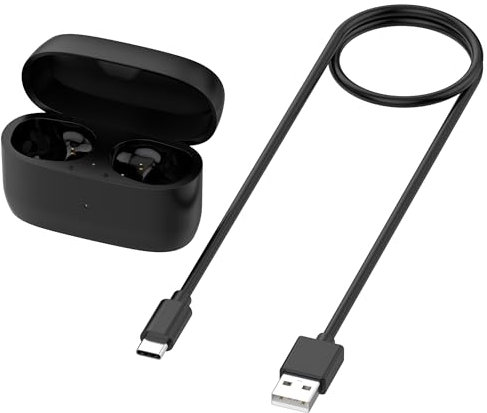 Headphone Charging Case Compatible for Jabra Elite 4/Elite 3, Wireless Charger Box Bluetooth Earbuds Charging Storage Dock Protective Headset Cover Bag Cradle (Case Only)