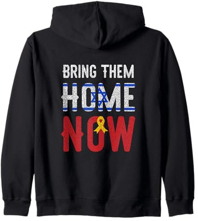 Bring Them Home Now Drapeau d'Israël avec ruban jaune style vintage Sweat à Capuche